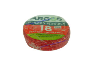 CABLE AHULADO ROJO # 18 ARGOS