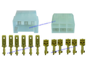 CONECTOR FASTON 6 VIAS COMPLETO