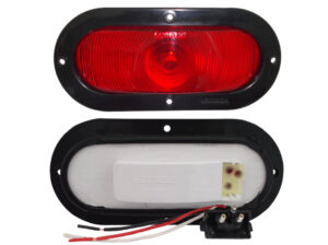 PLAFON 6" OVAL SELLADO ABS C/CON. ROJO