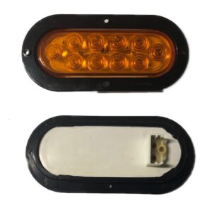 PLAFON AMBAR OVAL 6" ESTROBO 10 LED