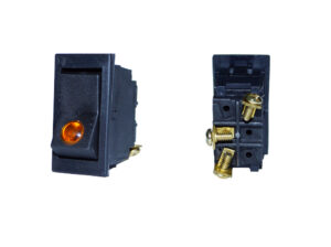 SWITCH TECLA C/PILOTO AMBAR 1PASO 3 TOR.